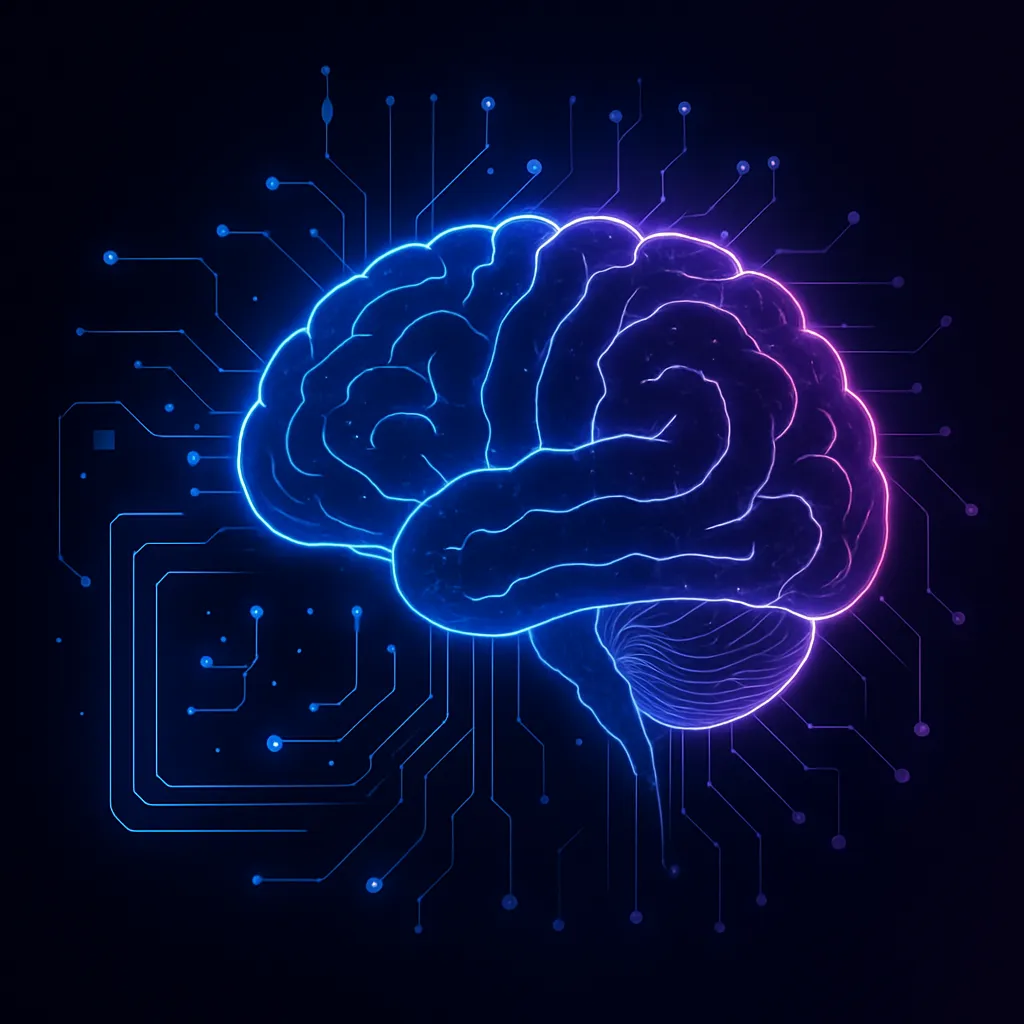 Brain scan and circuits representing AI diagnosis